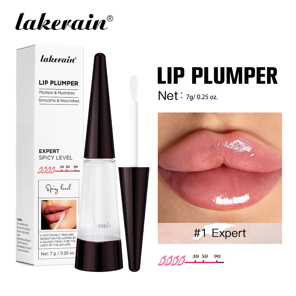 Lip Gloss Plumping - Lakerain Huile à Lèvres Repulpante et