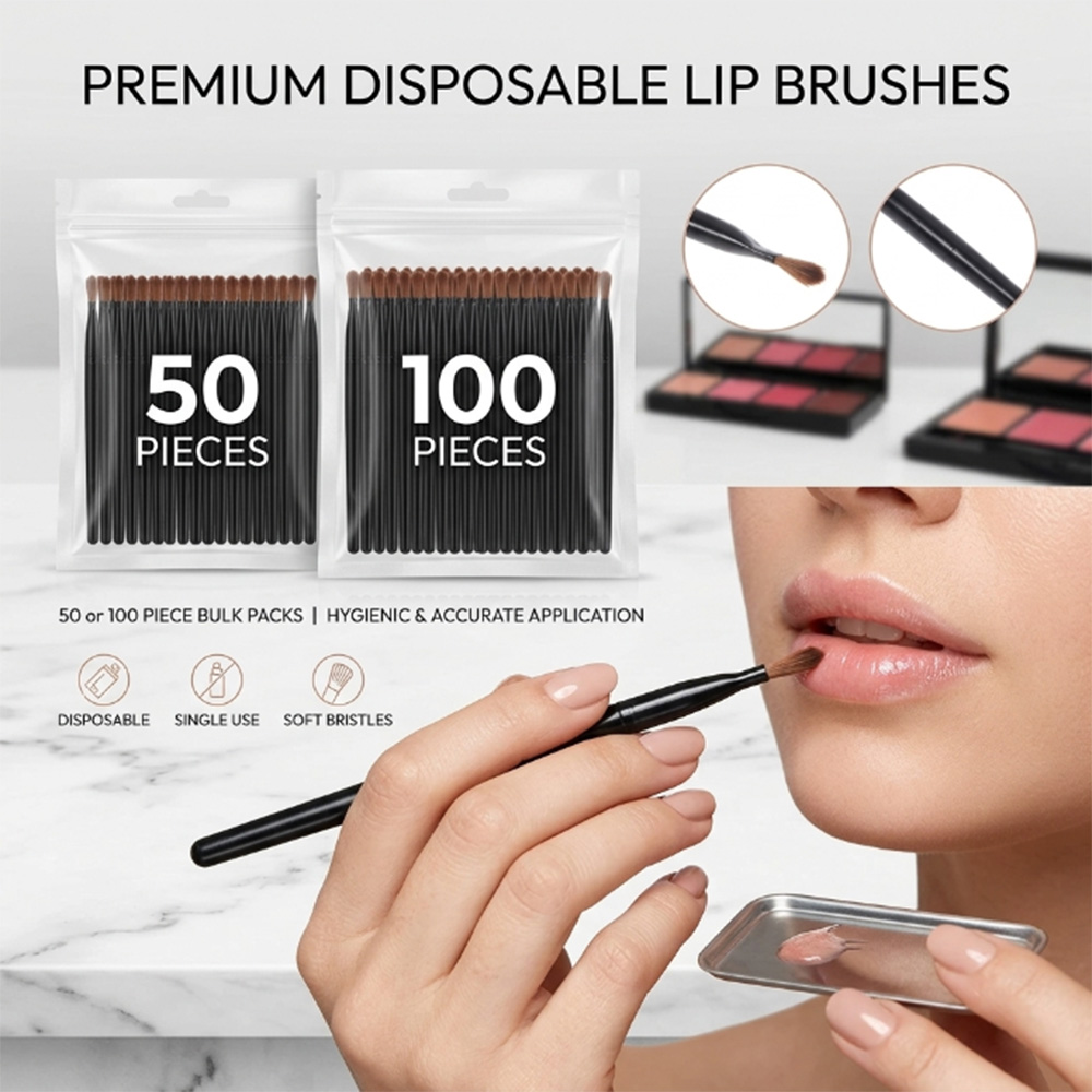 Beauty For You Makeup - Ensemble de pinceaux à lèvres jetables,