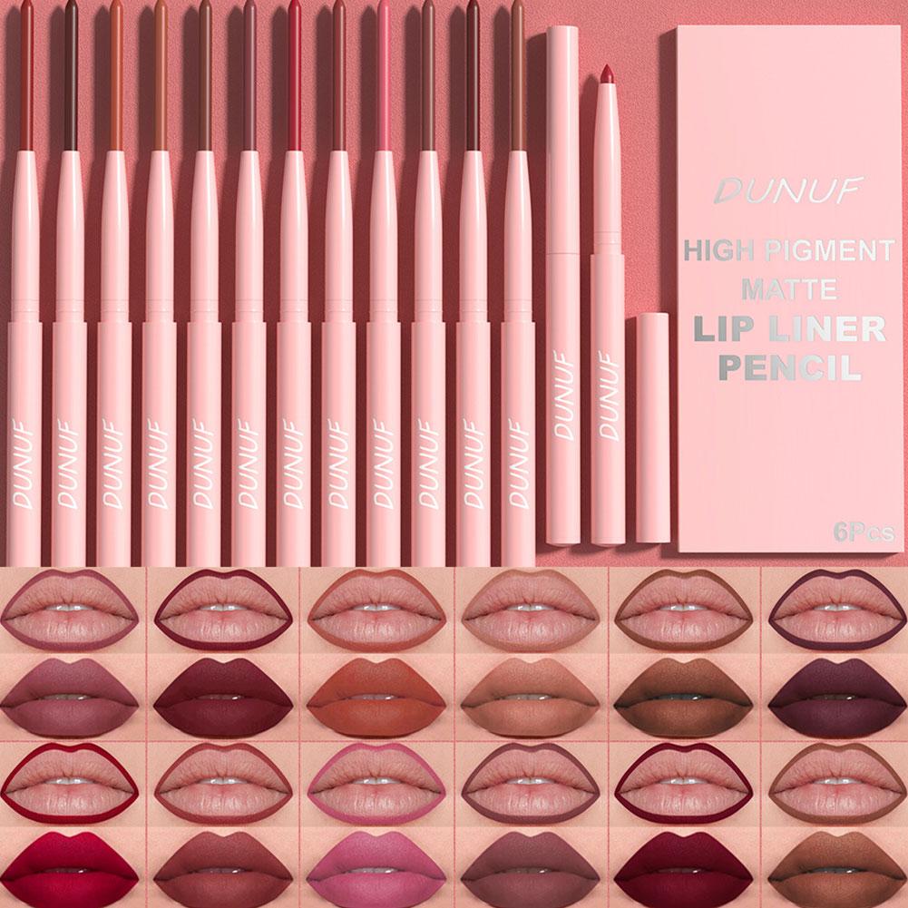 Lip Liner Pencil - Ensemble de 6 crayons à lèvres