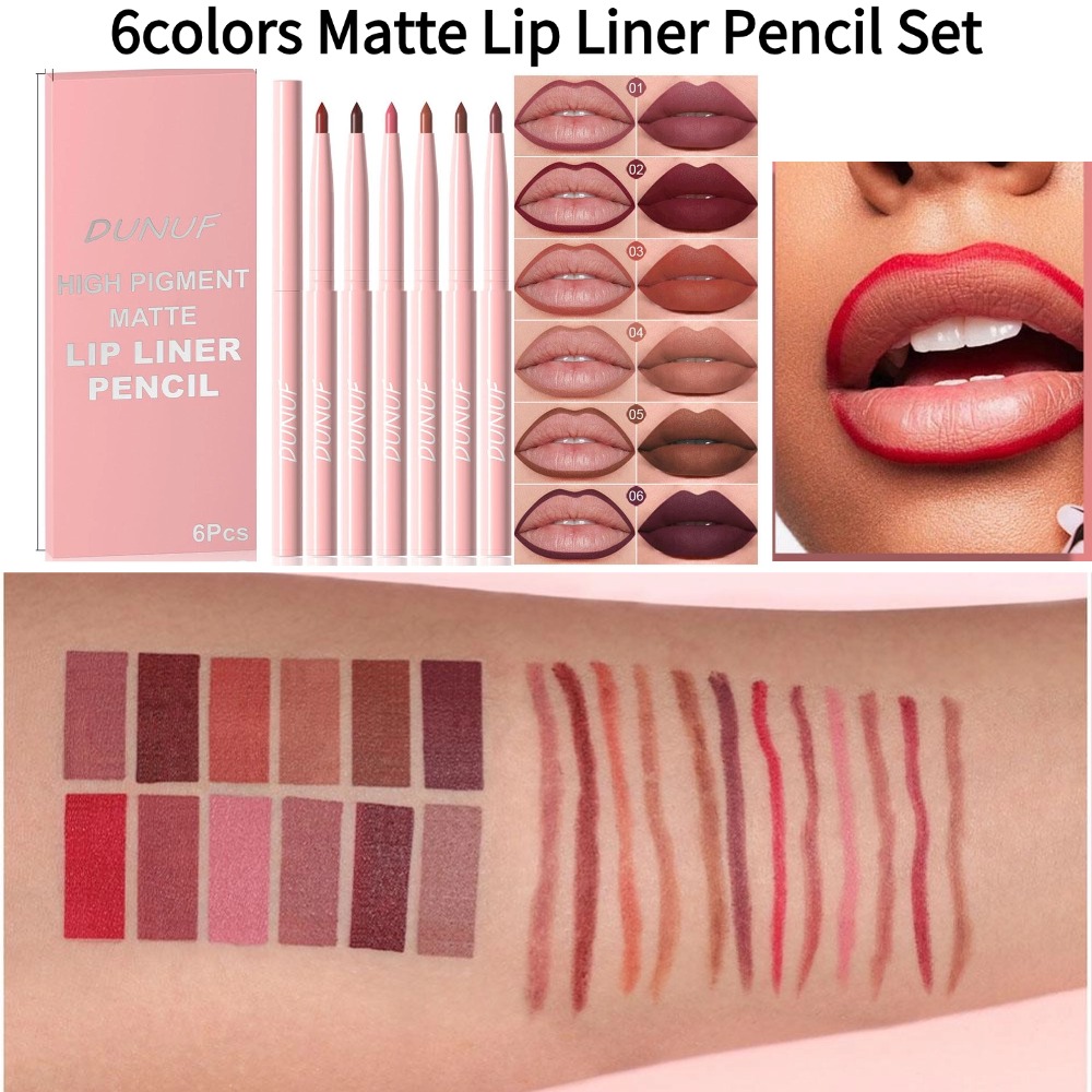 Lip Liner Pencil - Ensemble de crayons à lèvres mats